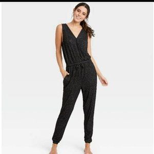 Women's One Piece Jumper Lounge Jumpsuit STARS ABOVE - XS - SOFT Charcoal Black